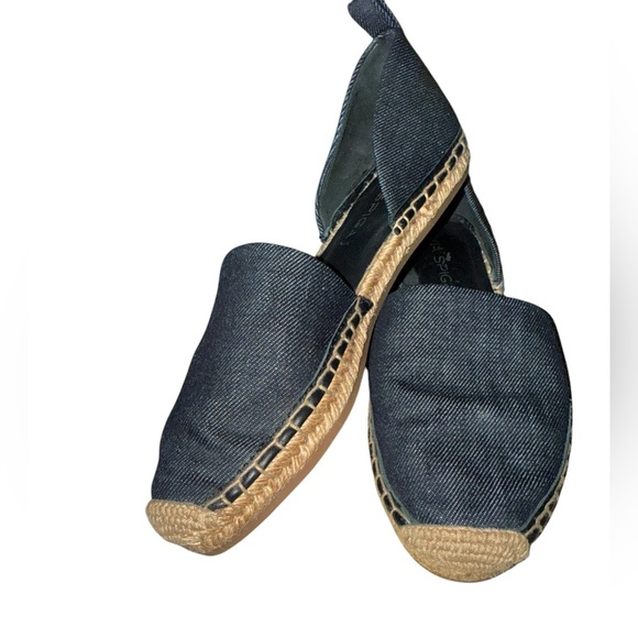 VIA SPIGA denim espadrille flat Brisa d’orsay vacation resort round toe shoe sz6 - Picture 1 of 10